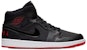 Air Jordan 1 Mid Hitam Merah Universiti BQ6578-001