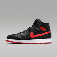Air Jordan 1 Mid Black/White/University Red DQ8426-005 Air Jordan 1 Mid Black/White/University Red DQ8426-005