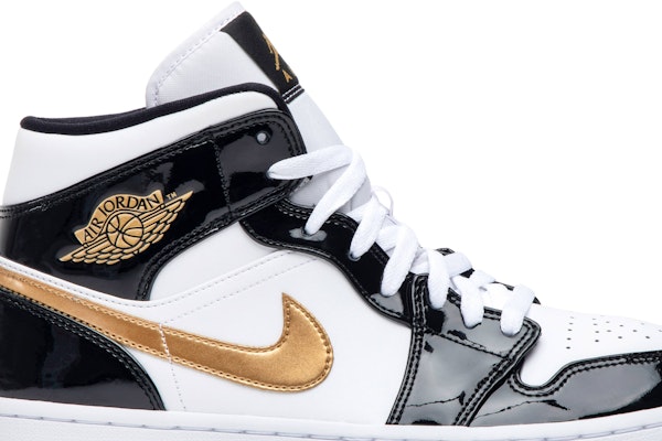 Air Jordan 1 Mid Patent 'Black Gold' 852542-007 Order Air Jordan 1 Mid Patent 'Black Gold' 852542-007