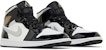 Air Jordan 1 Mid SE 'Hitam Putih Metalik Perak' HV0789-010