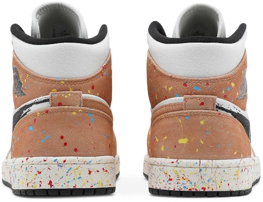 Air Jordan 1 Mid SE 'Brushstroke Paint Splatter' DA8005-100 Details for Air Jordan 1 Mid SE 'Brushstroke Paint Splatter' DA8005-100