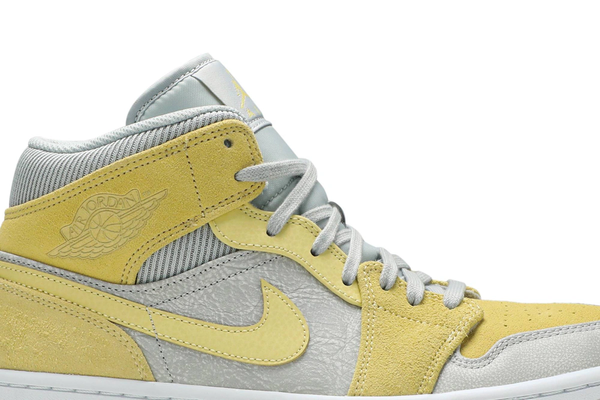 Air Jordan 1 Mid SE 'Tan Grey Yellow'