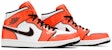 Air Jordan 1 Mid SE 'Turf Orange' Lelaki/Wanita Sneakers DD6834-802