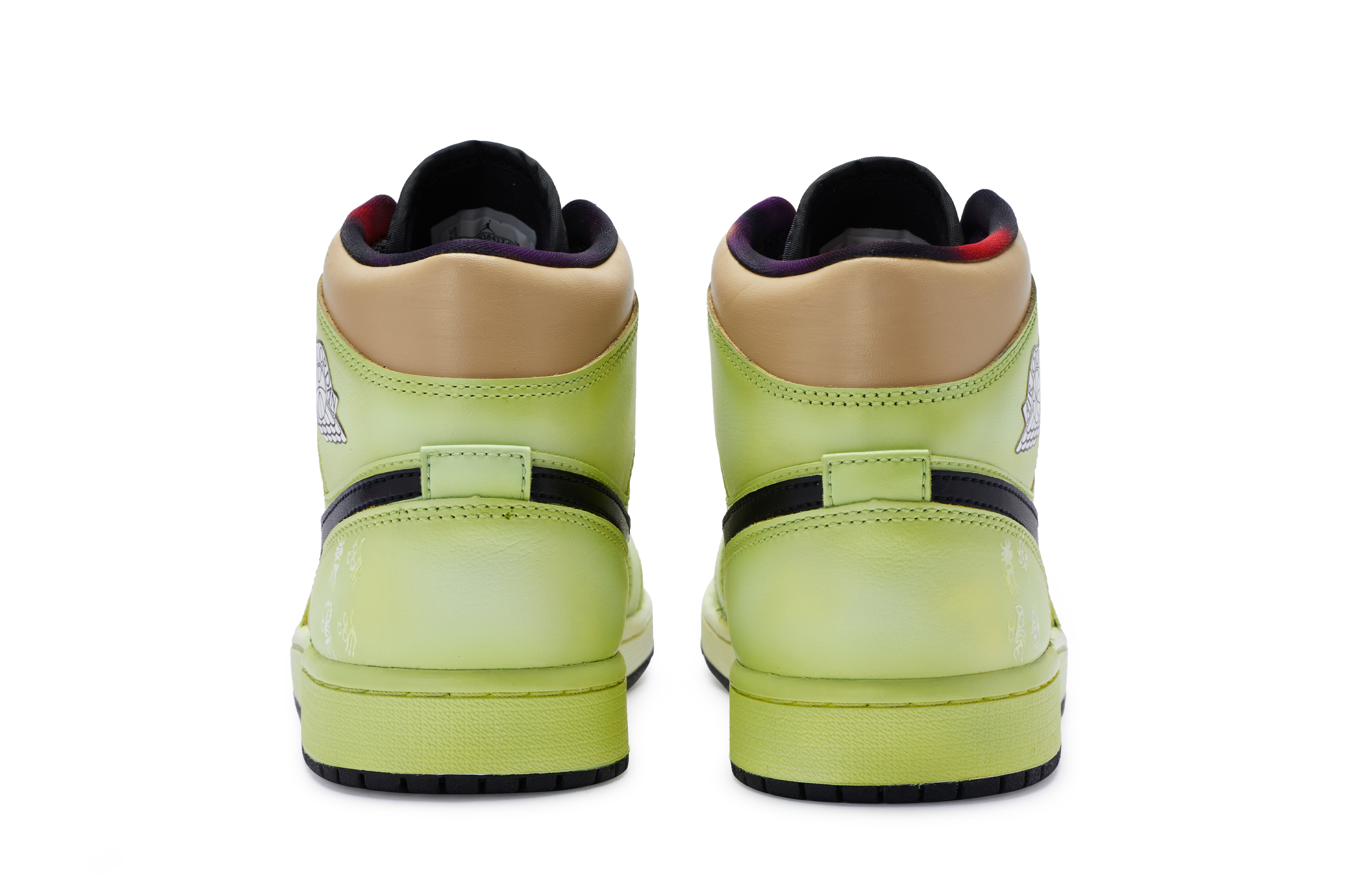 Shop 【定製球鞋】Jordan Air Jordan 1 Mid SE 811製造 呦呦鹿鳴 中國風 防滑耐磨 中幫 復古籃球鞋 男款 綠白黃