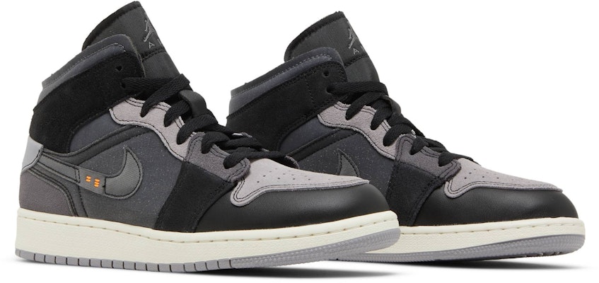(Grade School) Air Jordan 1 Mid SE Craft 'Inside Out - 黑色' DV0438-001 Cheap (Grade School) Air Jordan 1 Mid SE Craft 'Inside Out - 黑色' DV0438-001