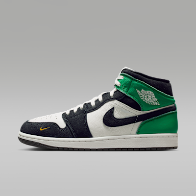 Air Jordan 1 Mid SE Summit White/Lucky Green/University Gold/Black II9812-100