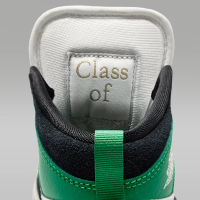 Air Jordan 1 Mid Blanco Summit/Verde Lucky/Oro University/Negro II1252-100 1