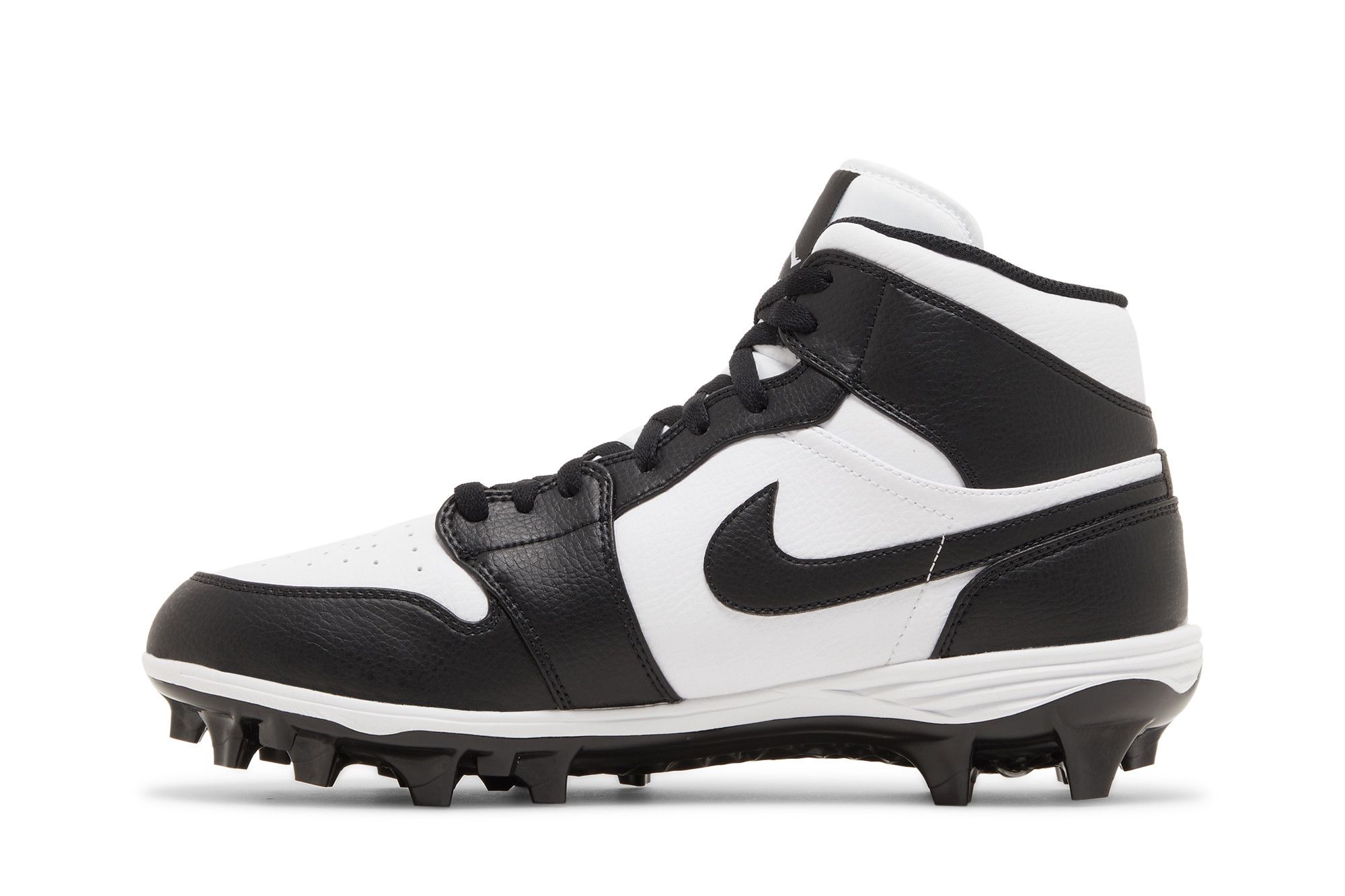 Shop Air Jordan 1 Mid TD Cleat 'Hitam Putih' 2023 FJ6805-100