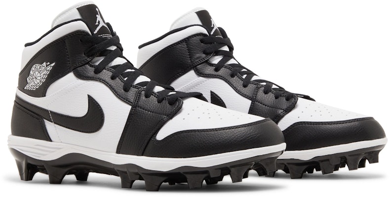 Air Jordan 1 Mid TD Cleat 'Hitam Putih' 2023 FJ6805-100 1