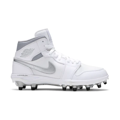 Jordan 1 Mid TD Cleat 'Metallic Silver'