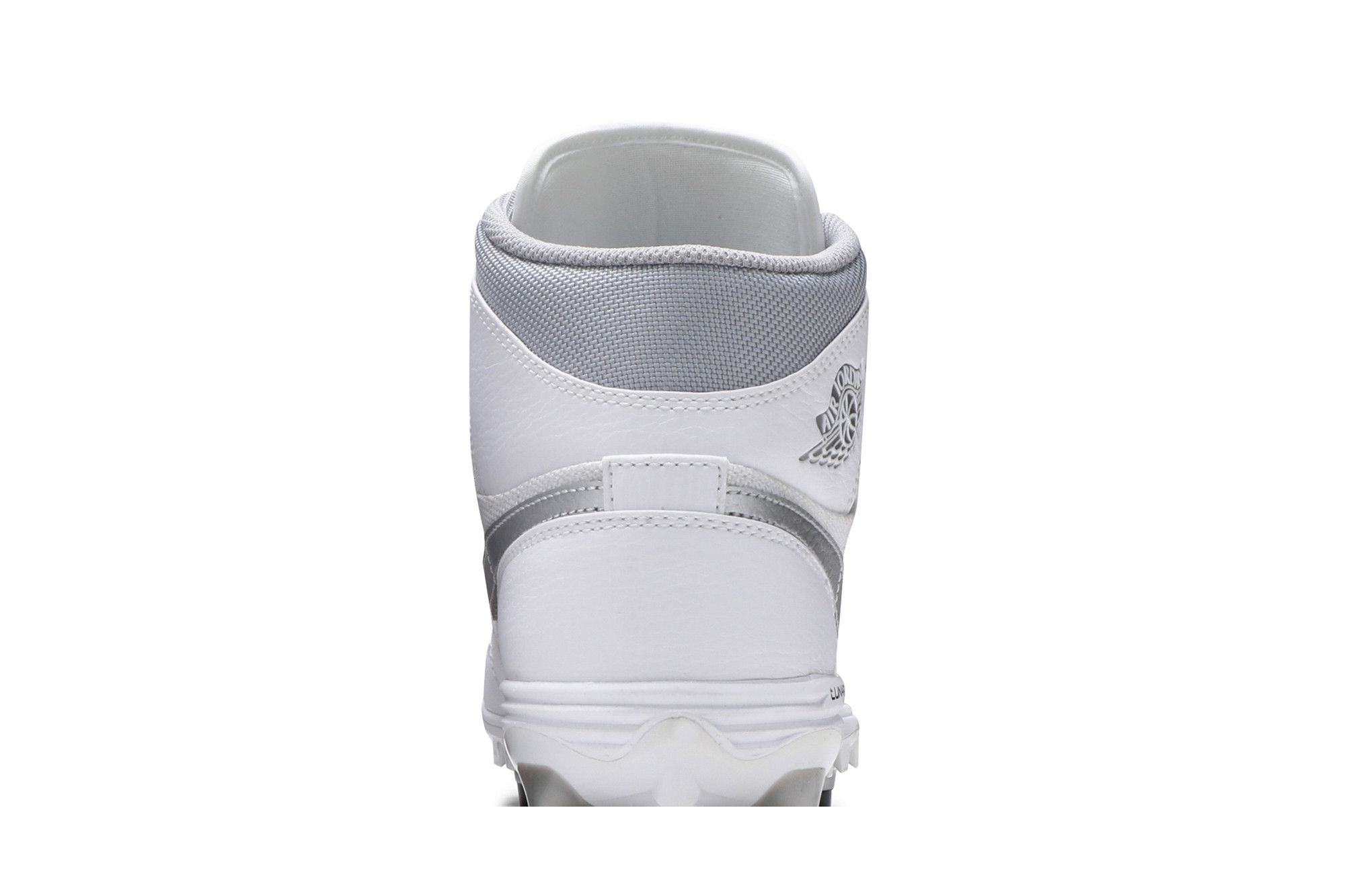 Sizing Air Jordan 1 中幫 TD 橄欖球鞋「金屬銀」AR5604-101