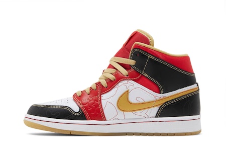 Air Jordan 1 Mid XQ 'Putih Hitam Sport Merah' 2022 DV0576-176 Lookbook Air Jordan 1 Mid XQ 'Putih Hitam Sport Merah' 2022 DV0576-176