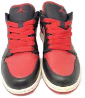 Air Jordan 1 Phat Low 'Bred' Sepatu Pria Hitam Merah 338145-061 Details for Air Jordan 1 Phat Low 'Bred' Sepatu Pria Hitam Merah 338145-061
