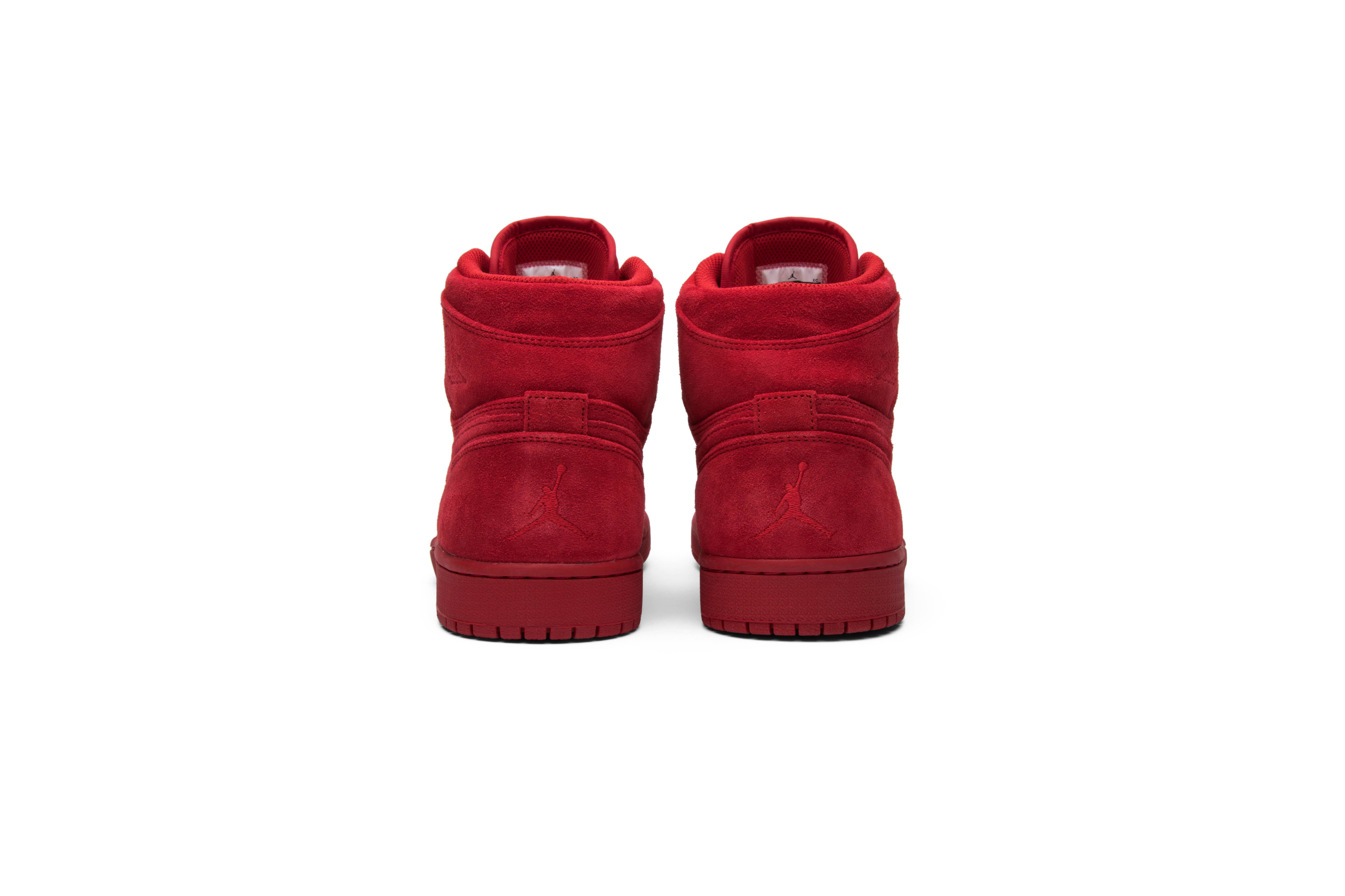 Air jordan 1 retro high bg red suede clearance