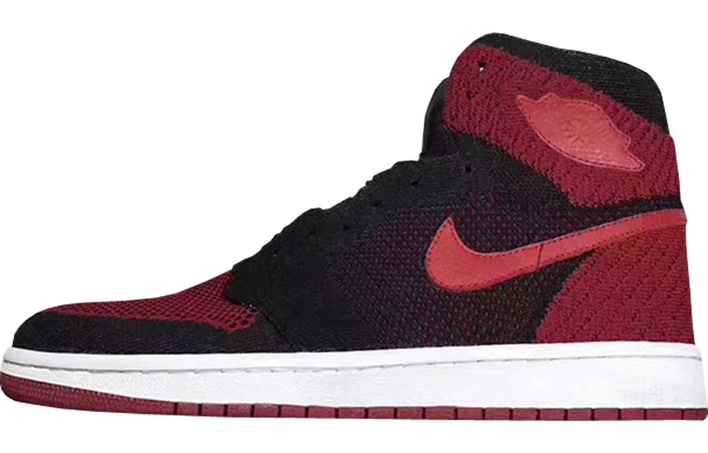 Buy Air Jordan 1 復刻高筒 Flyknit 黑紅
