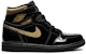Air Jordan 1 Retro High OG 'Hitam Emas Metalik' 2020 555088-032