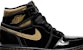Air Jordan 1 Retro High OG 'Hitam Emas Metalik' 2020 555088-032