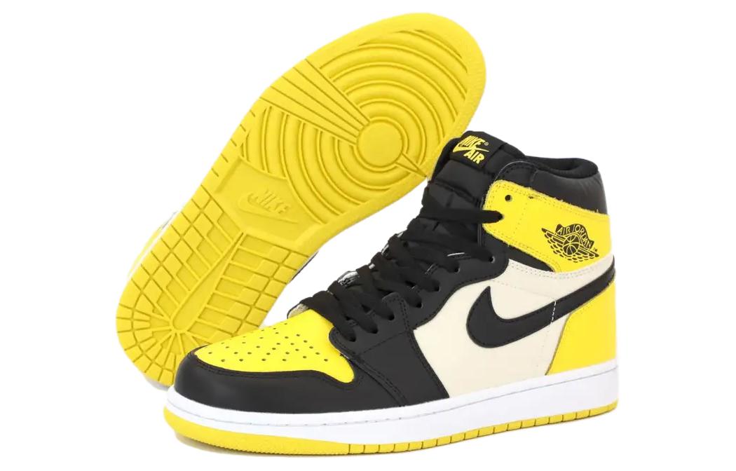 Shop 喬丹 Air Jordan 1 Retro High OG 黃腳趾 高幫 復古籃球鞋 男款 黑黃