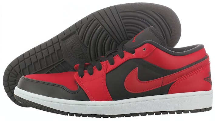 Air Jordan 1 Retro Low 'Bred' Sepatu Sneakers 553558-001 Lookbook Air Jordan 1 Retro Low 'Bred' Sepatu Sneakers 553558-001