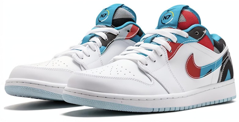 Air Jordan 1 Retro Low 'N7' Sneakers Nike 744805-100 Lookbook Air Jordan 1 Retro Low 'N7' Sneakers Nike 744805-100