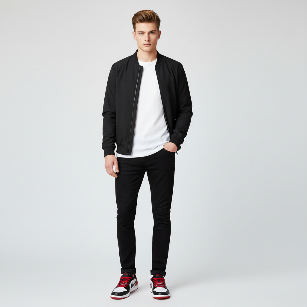 Lookbook Air Jordan 1 Retro Low OG 'Black Toe' Hitam Merah. CZ0790-106