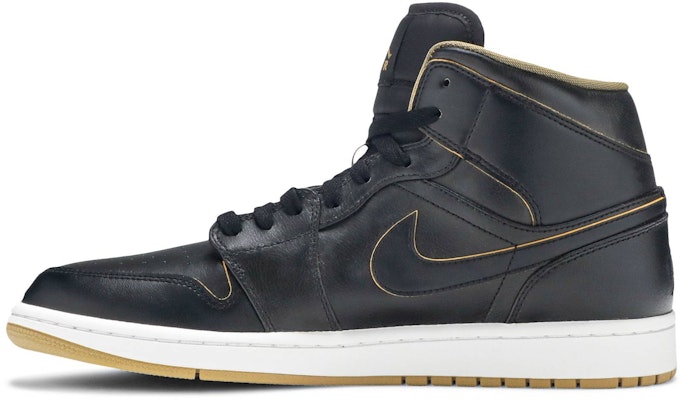 Air Jordan 1 Retro Mid 'Black Gold' 554724-042 Lookbook Air Jordan 1 Retro Mid 'Black Gold' 554724-042