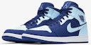 Order Air Jordan 1 Retro Mid 'Ice Blue' 554724-400 (Warna Biru Ais)