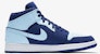 Air Jordan 1 Retro Mid 'Ice Blue' 554724-400 (Warna Biru Ais)