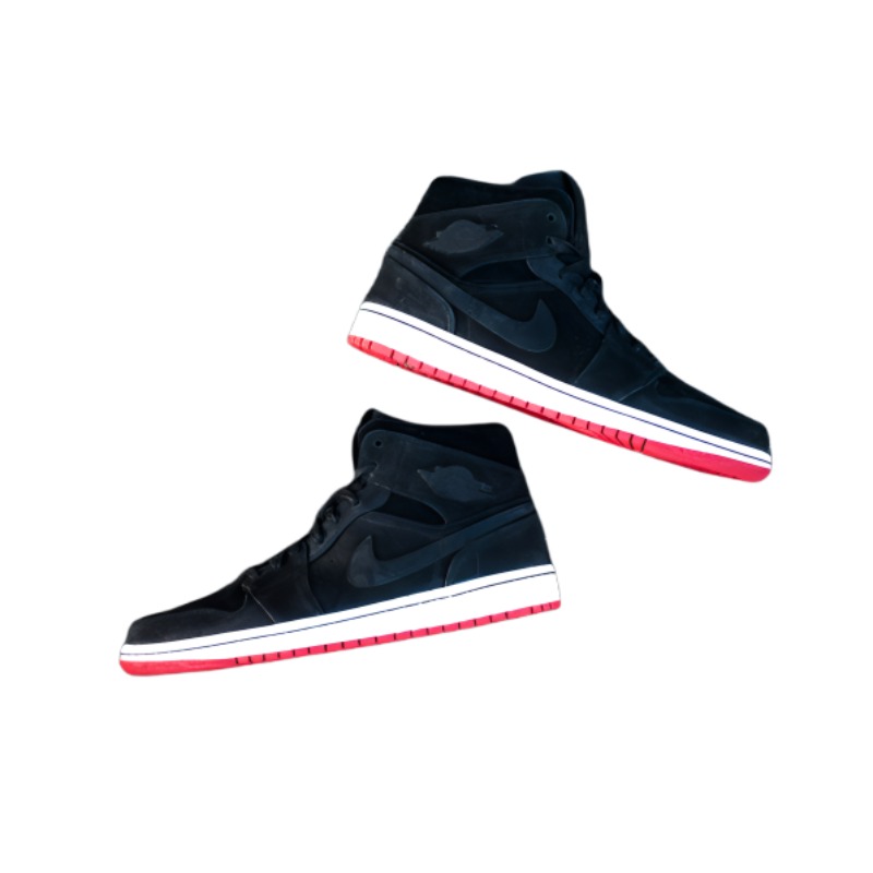 Shop エアジョーダン1ミッド "ヌーボーブラック" 649688-002