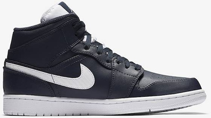 Air Jordan 1 Retro Mid 'Obsidian White' 554724-402 Shop Air Jordan 1 Retro Mid 'Obsidian White' 554724-402