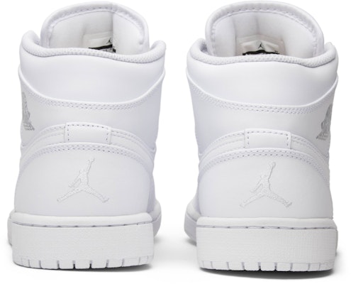 Nike air jordan 1 retro mid triple white sales