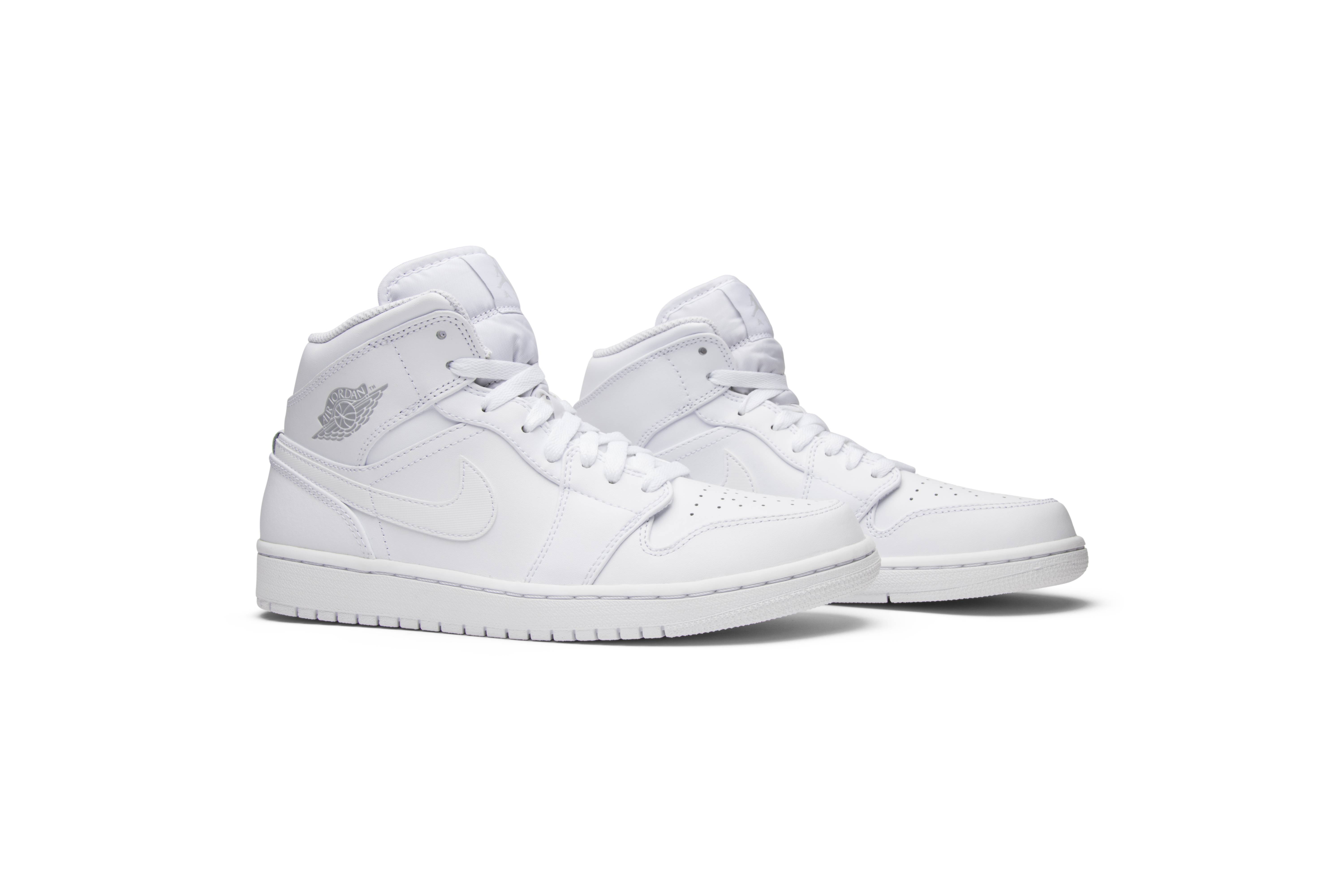 Cheap Air Jordan 1 Retro Mid 'Triple White' 2017 554724-104