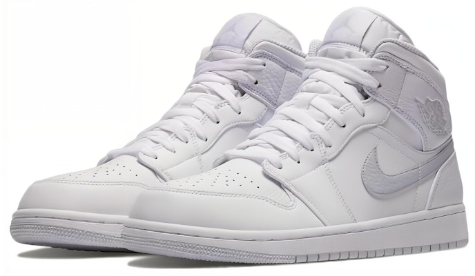 Air Jordan 1 復刻中幫『白金』554724-108 Lookbook Air Jordan 1 復刻中幫『白金』554724-108