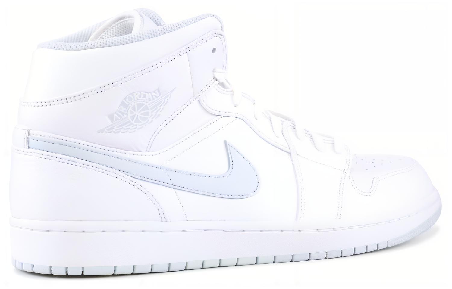 Shop Air Jordan 1 復刻中幫『白金』554724-108