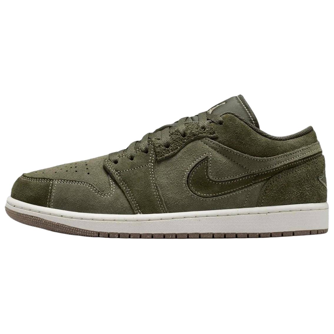 Air Jordan 1 SE Craft Low Green Retro Basketball Shoes for Men. FQ3055-300