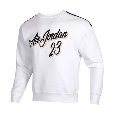 Air Jordan 23 Remastered White Retro Letter Print Pullover Sweatshirt Men CT6283-100