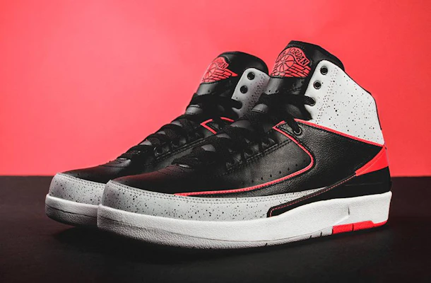 Air Jordan 2 Retro 'Infrared 23' 385475-023 (Warna Merah Inframerah) Details for Air Jordan 2 Retro 'Infrared 23' 385475-023 (Warna Merah Inframerah)