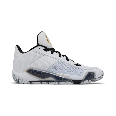 Jordan 38 Low 'White Metallic Gold Black'