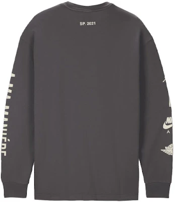 Air Jordan 3 x A Ma Maniére Logo Crewneck Lengan Panjang Kelabu Retro. CV3449-099 Lookbook Air Jordan 3 x A Ma Maniére Logo Crewneck Lengan Panjang Kelabu Retro. CV3449-099