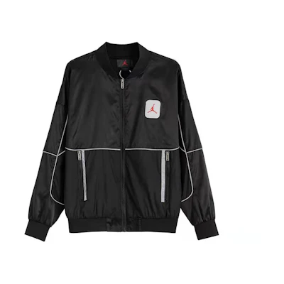 Air Jordan 3M Full-Zip Striped Reflective Jacket Black. CU1667-010