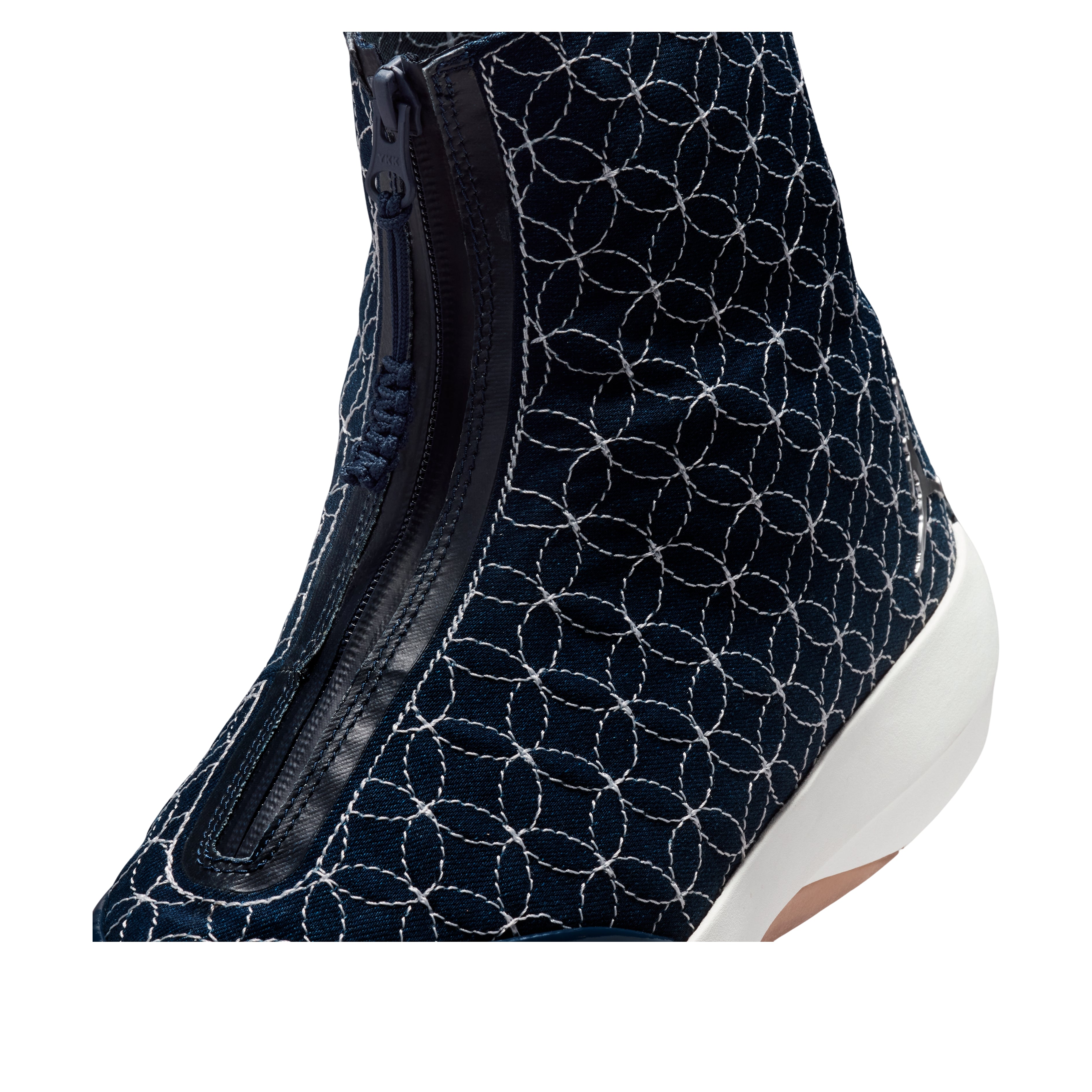 Sizing Air Jordan 4028 ''College Navy-Sail-Chrome'' ''Rui Hachimura'' sneakers. IQ5893-400