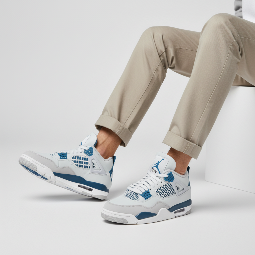 Order Air Jordan 4 Retro 2024 'Military Blue' Lelaki Kasut FV5029-141