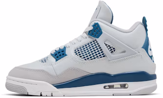 喬丹 Air Jordan 4 "軍藍色" 減震耐磨 高筒 復古籃球鞋 男款 白藍 Lookbook 喬丹 Air Jordan 4 "軍藍色" 減震耐磨 高筒 復古籃球鞋 男款 白藍