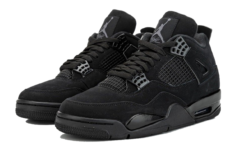 Lookbook Air Jordan 4 Retro 'Black Cat' 2020 Hombre mujer zapatillas negras CU1110-010