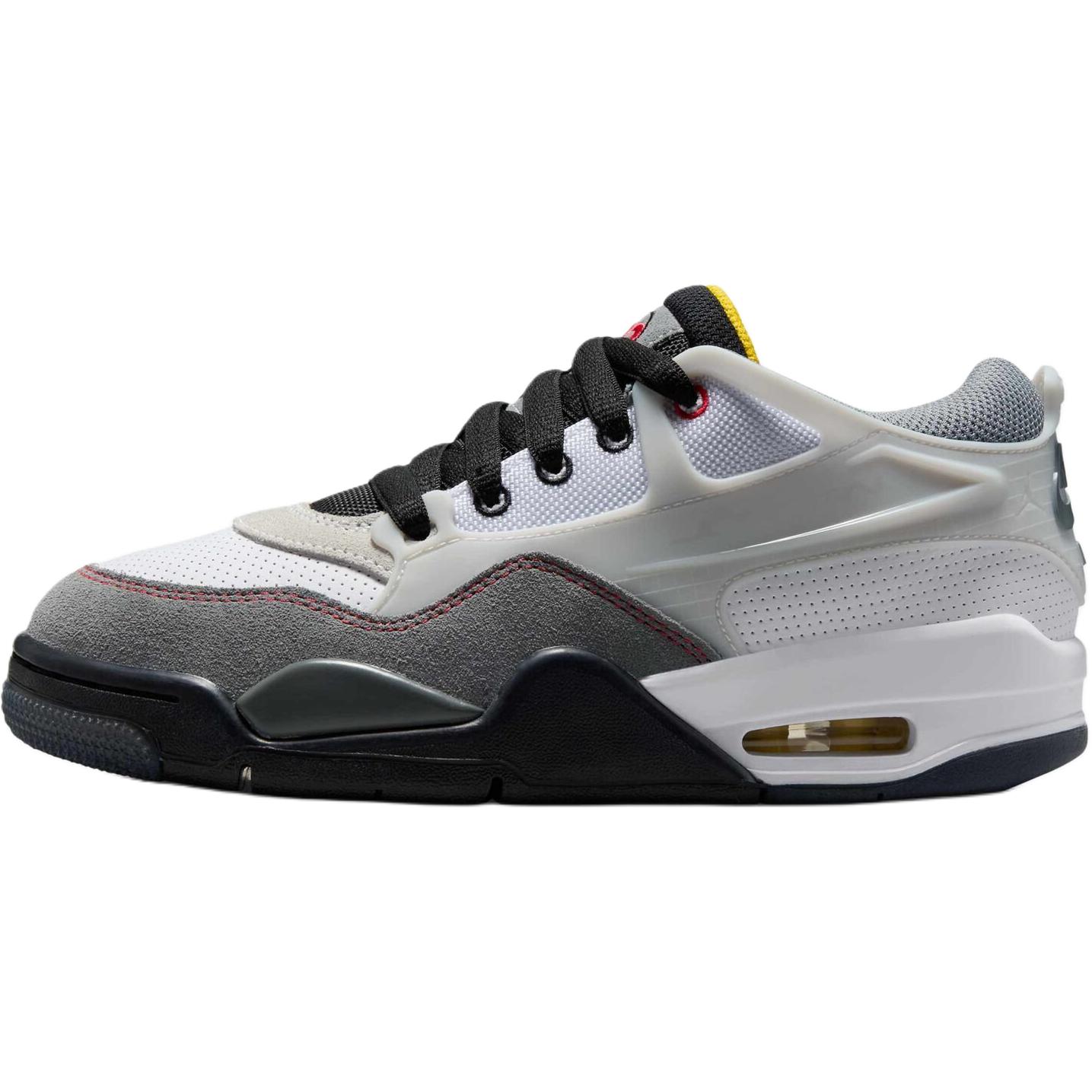 (Youth) Air Jordan 4 RM 'Motorsports' White/Black/Gray/Red Basketball Shoes IB8051-100