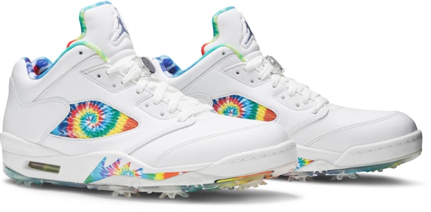 Air Jordan 5 低帮高尔夫鞋“和平、爱与高尔夫” CW4205-100 Cheap Air Jordan 5 低帮高尔夫鞋“和平、爱与高尔夫” CW4205-100