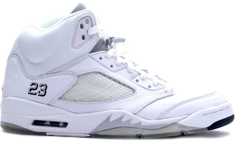 Buy Air Jordan 5 复刻版 2000 '白色金属' 136045-101