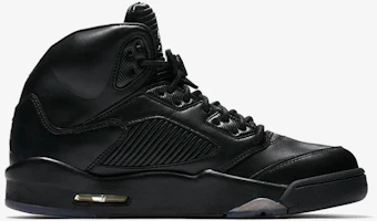 Shop Air Jordan 5 復刻高級版 'Triple Black' 881432-010