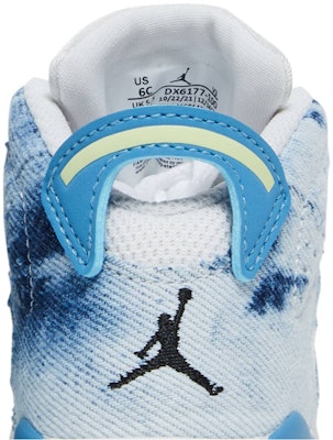 (Toddler) Air Jordan 6 Retro 'Washed Denim (2022)' DX6177-100 Sizing (Toddler) Air Jordan 6 Retro 'Washed Denim (2022)' DX6177-100