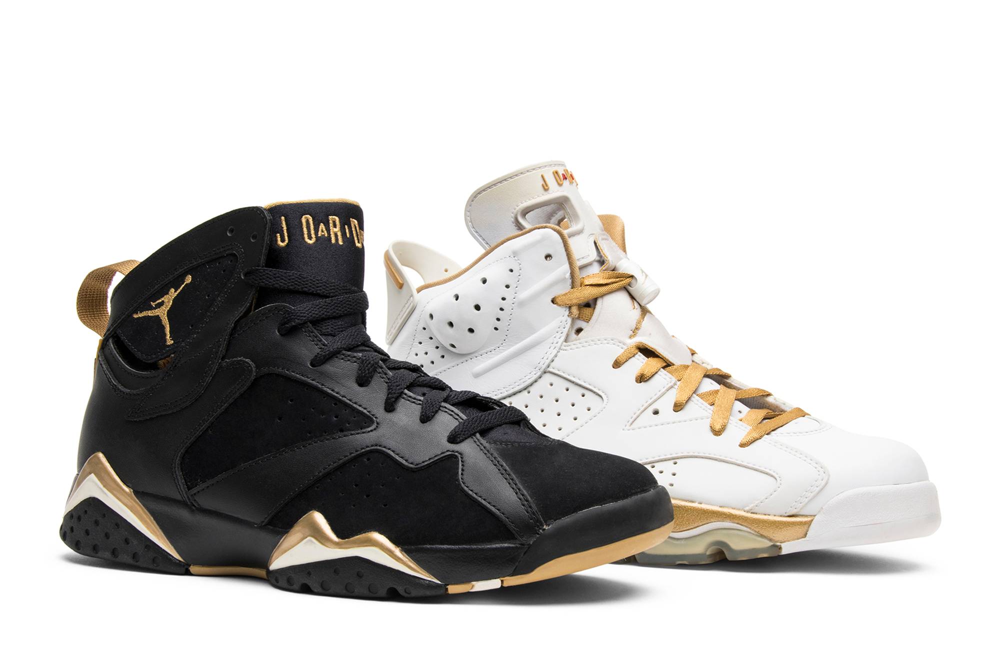 Beli Air Jordan 7/6 Retro 'Golden Moments Pack' 535357-935 Novelship